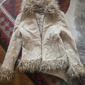 **vintage** Fu3 Cuff Suede Jacket